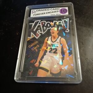 2024 Caitlin Clark Kaboom! Cracked Ice Refractor Rookie Gem Mint 10